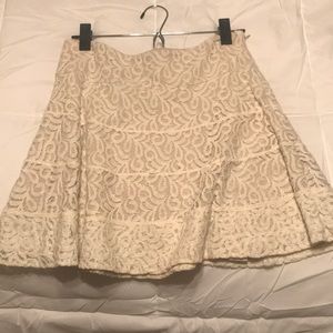 Cream high waisted skirt